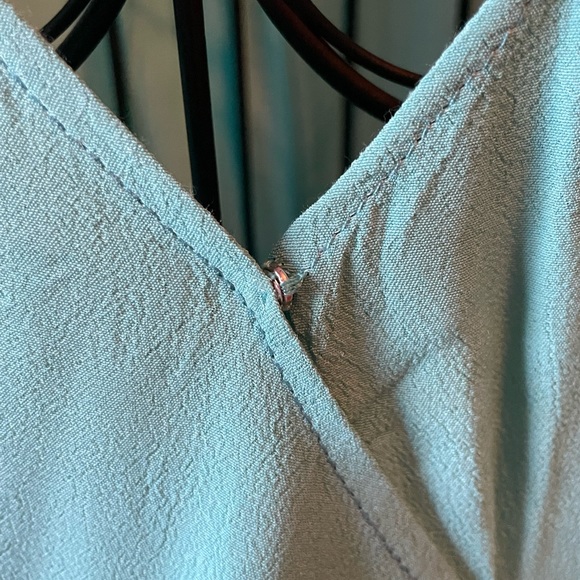 DNA Teal Wrap Dress with Side Tie - Picture 2 of 5